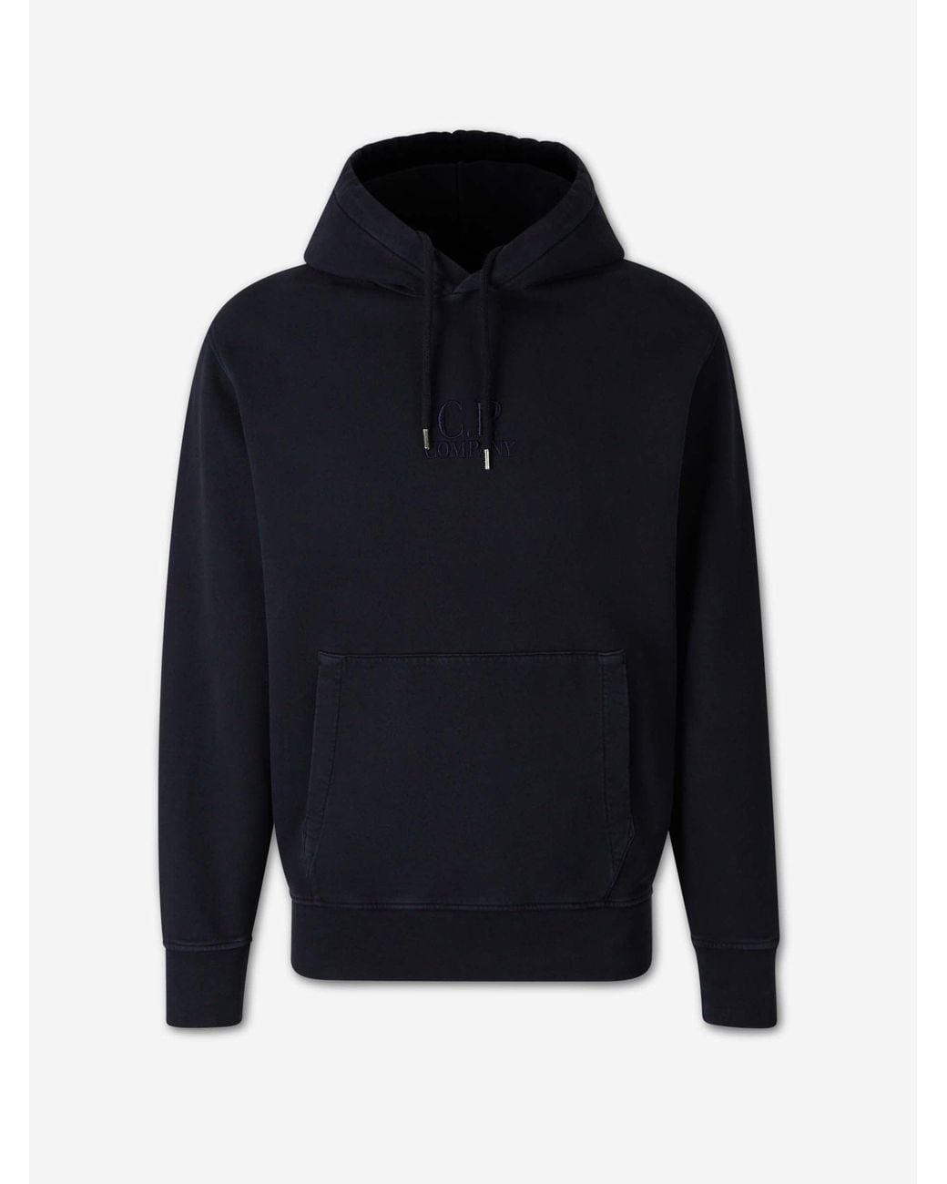 C P Company Blue Logo Hoodie for men