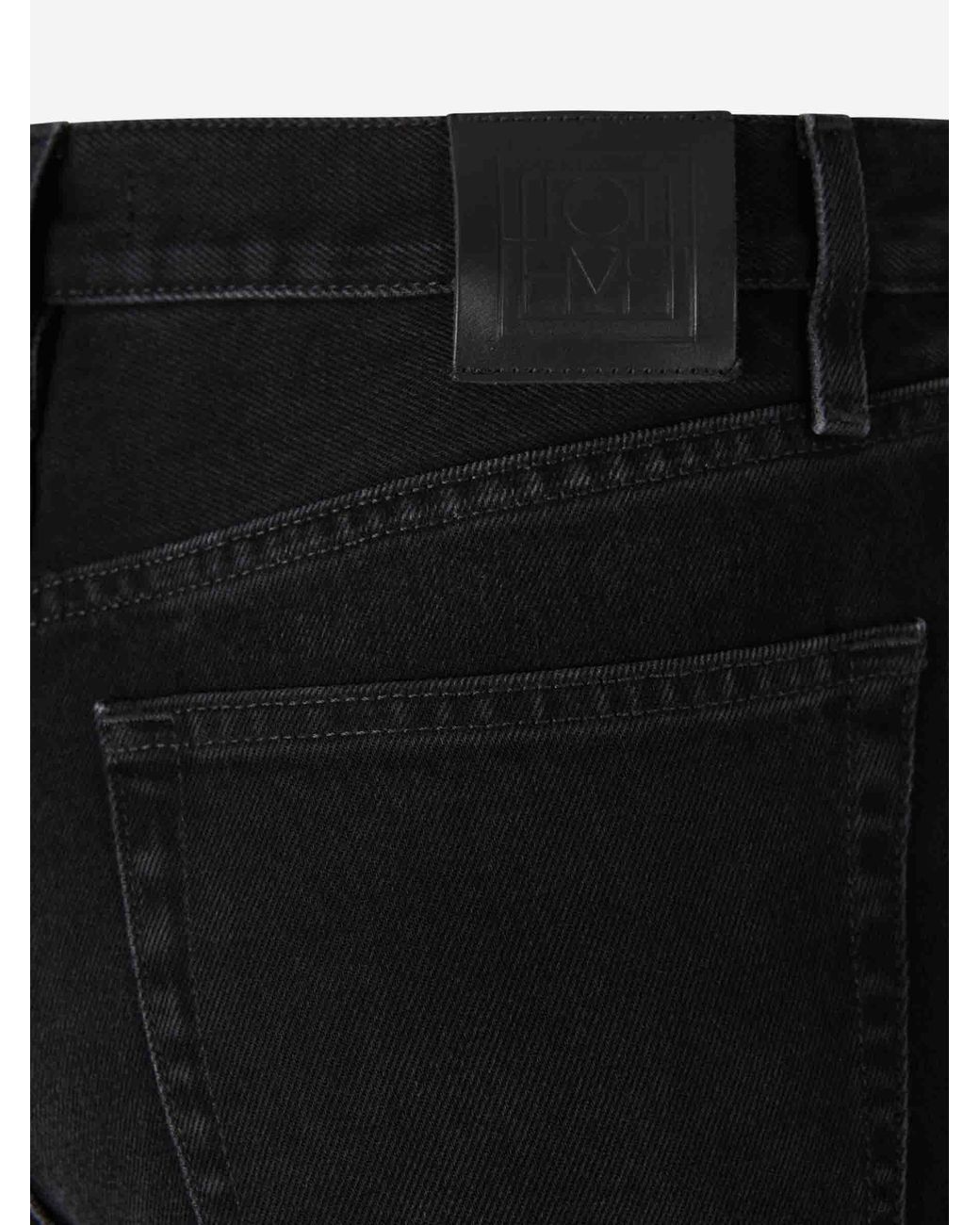 Totême Black Straight Leg Cotton Jeans