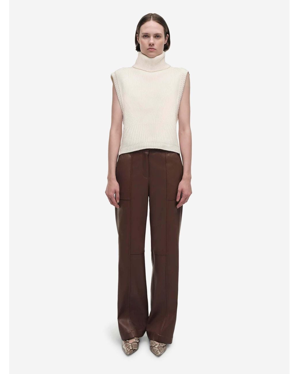 Jonathan Simkhai White Maple High Neck Vest