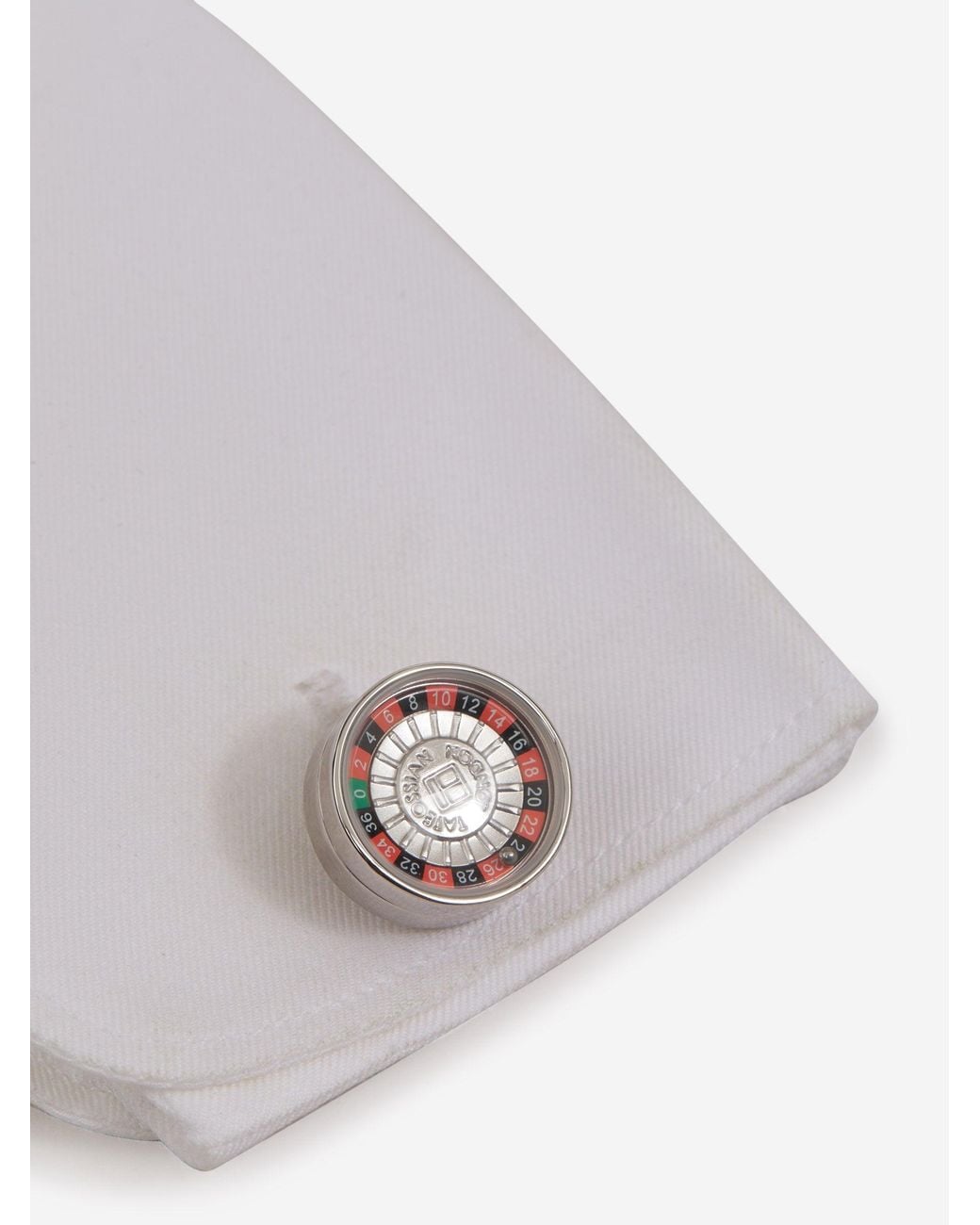 Tateossian White Roulette Cufflinks for men