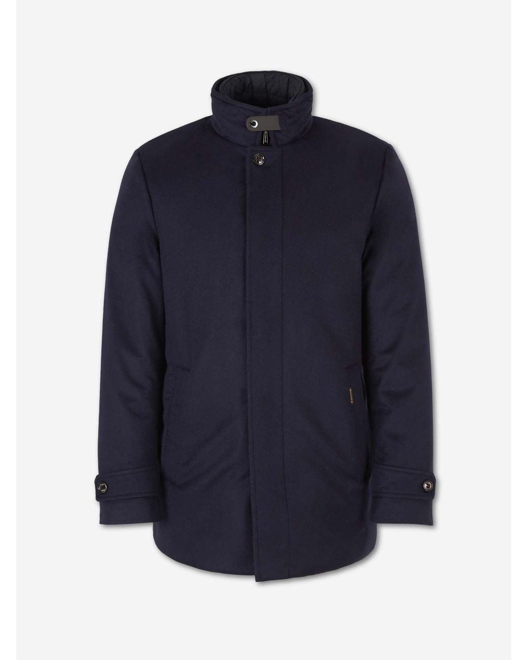 Moorer Blue Long Coat for men