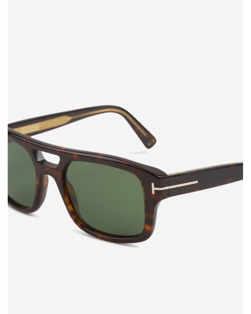 Tom Ford Green Rectangular Sunglasses for men