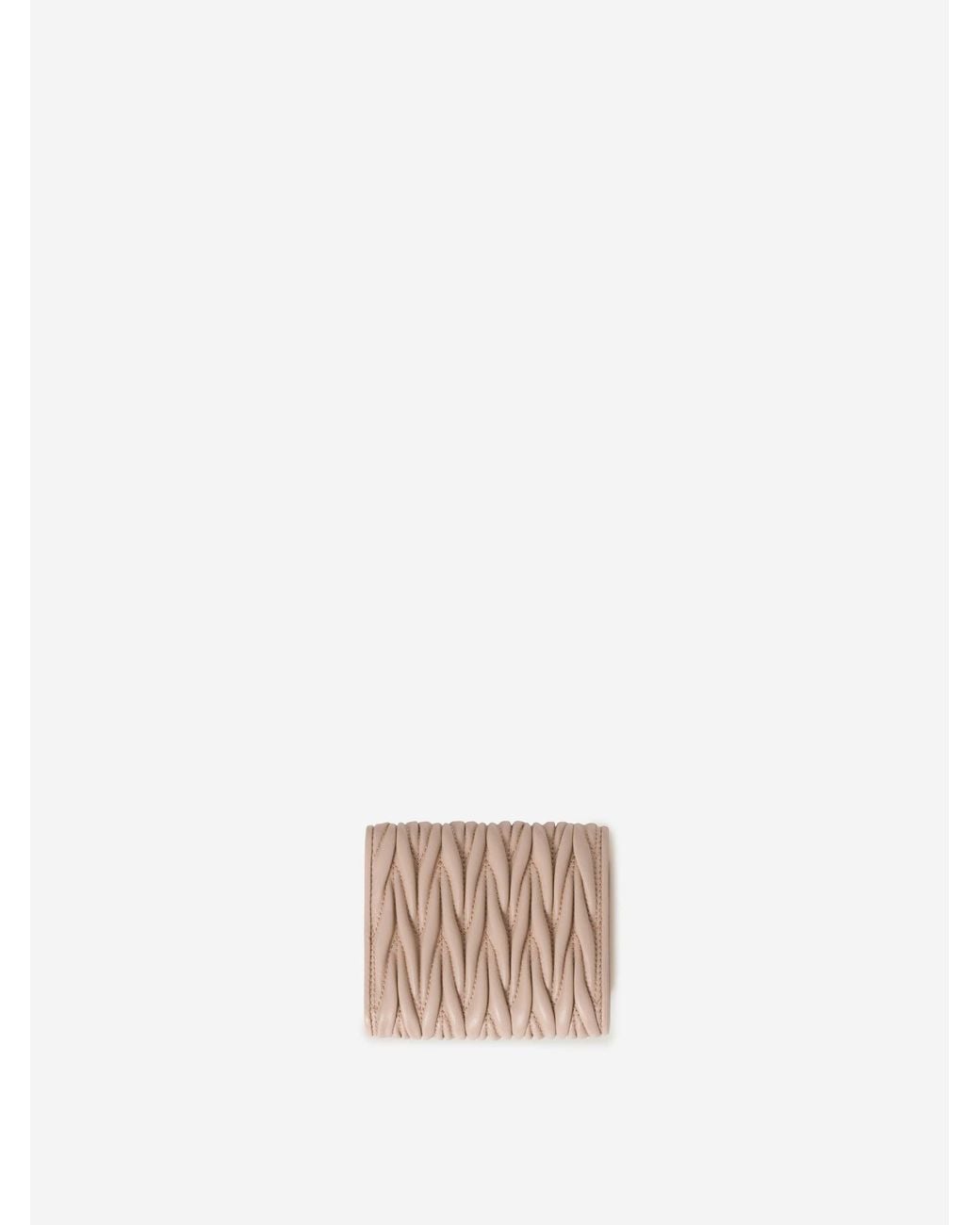 Miu Miu White Small Matelassé Wallet