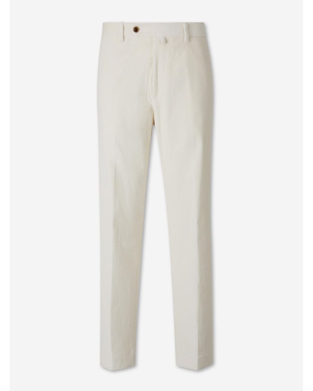 Berwich White Negroni Ff Pants for men