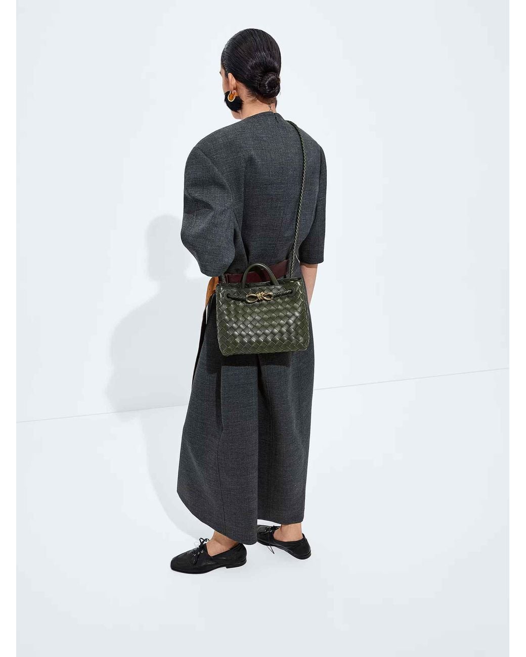 Bottega Veneta Green Small Andiamo Bag