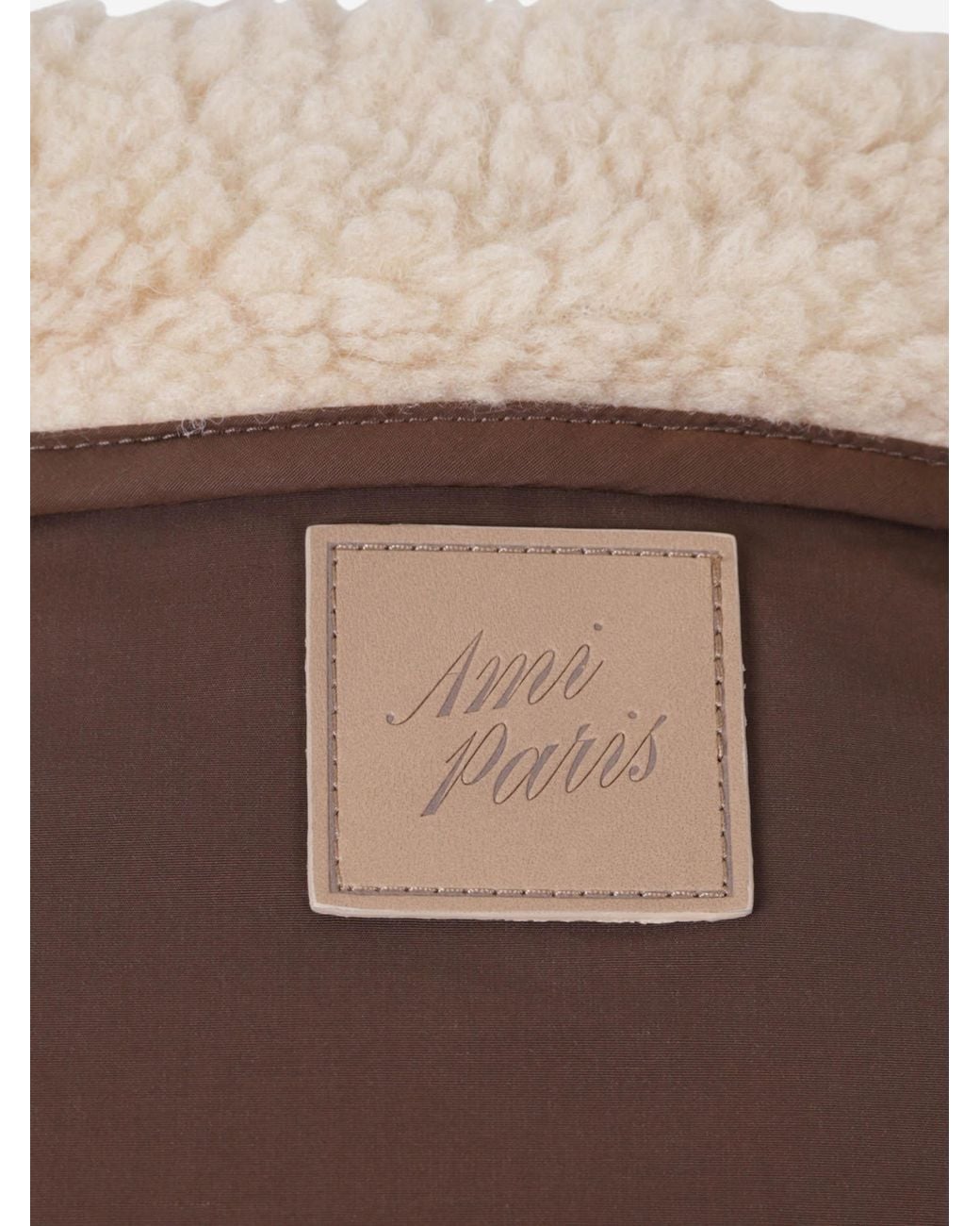 AMI Natural Casual Sherpa Jacket for men