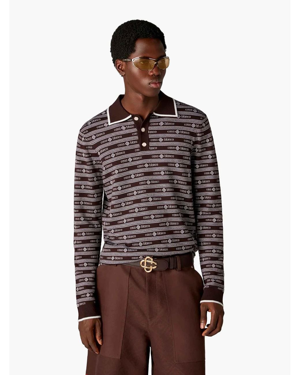 Casablanca Gray Logo Print Jersey for men