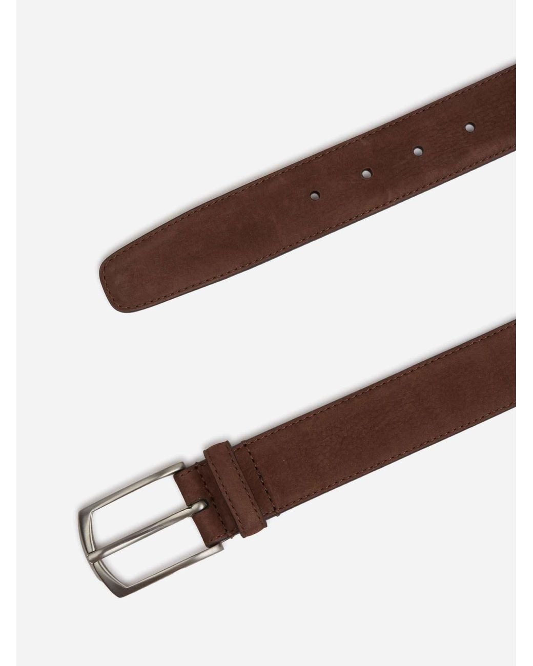 Santa Eulalia Brown Solid Leather Belt for men