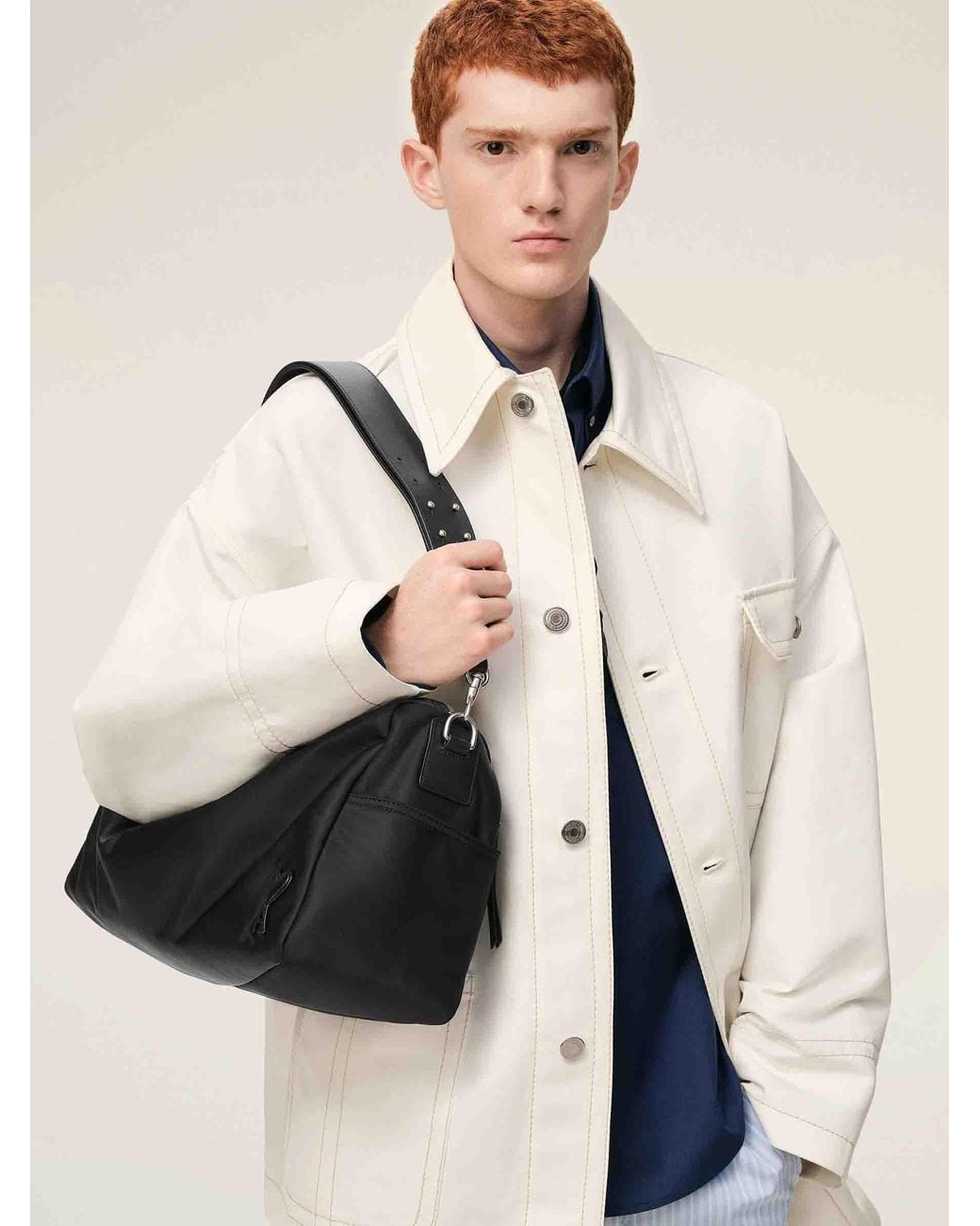 AMI Black Marcel Shoulder Bag for men