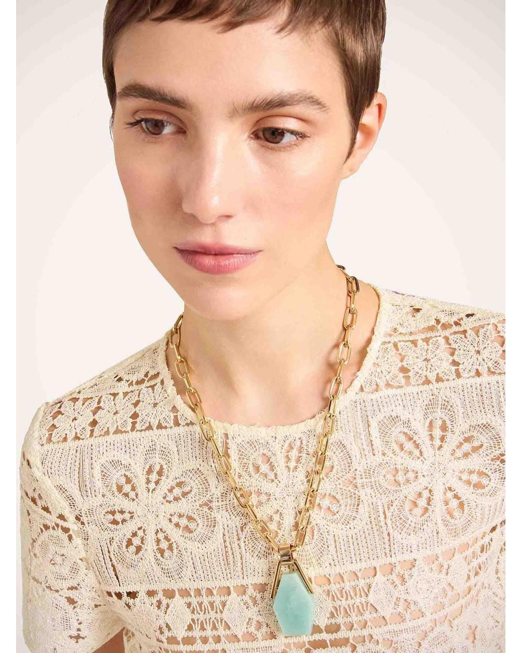LaDoubleJ Metallic Amazonita Portal Necklace