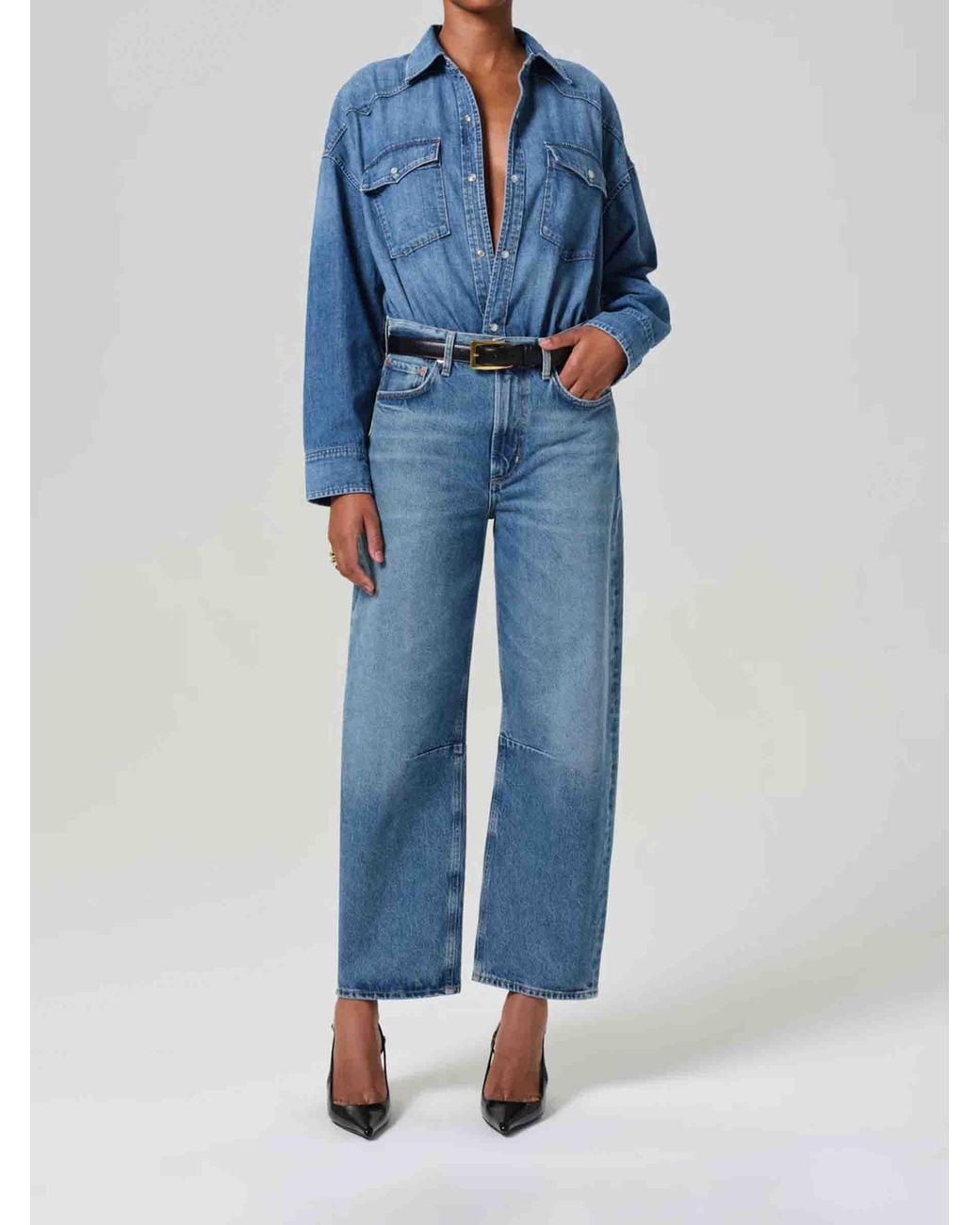 Citizens of Humanity Blue Wide Jeans Miro