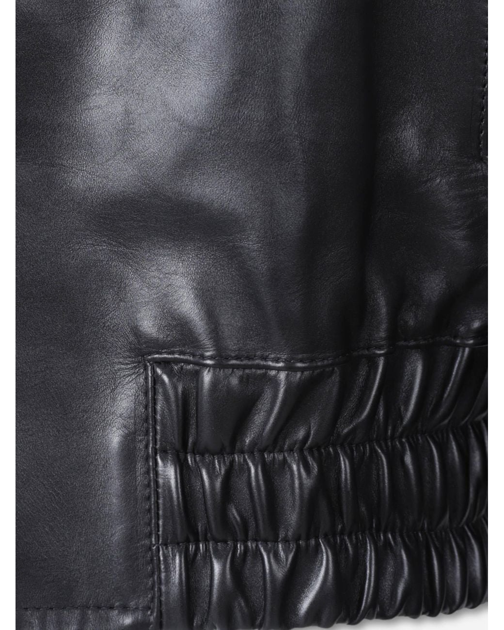 Jil Sander Black Leather Jacket for men