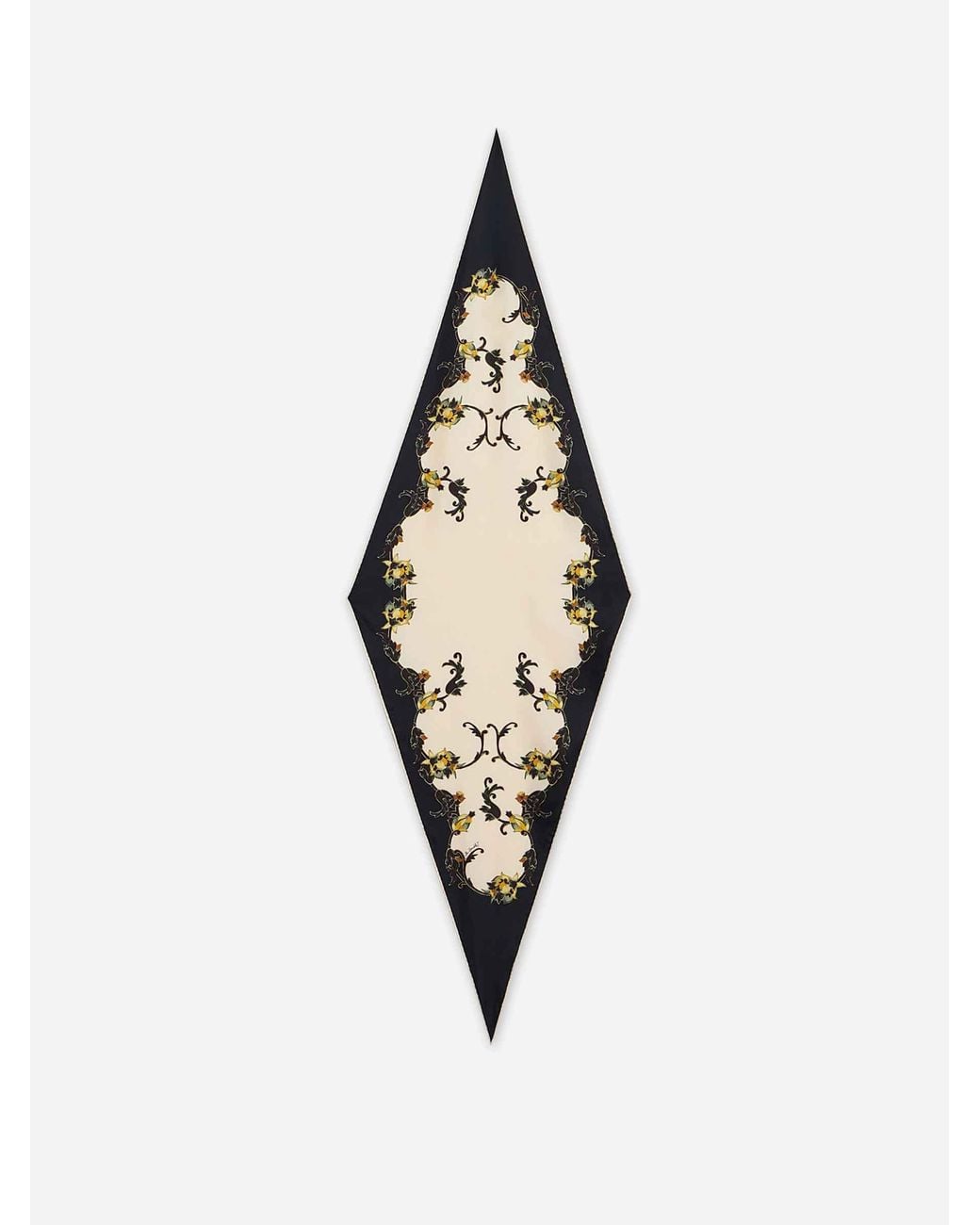 LaDoubleJ White Diamond Printed Handkerchief