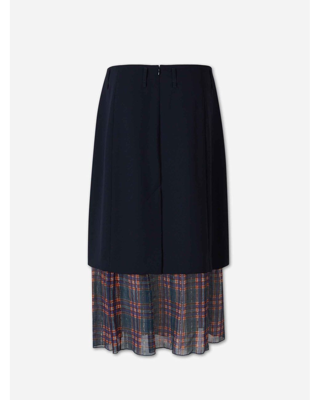 Dries Van Noten Blue Layered Midi Skirt