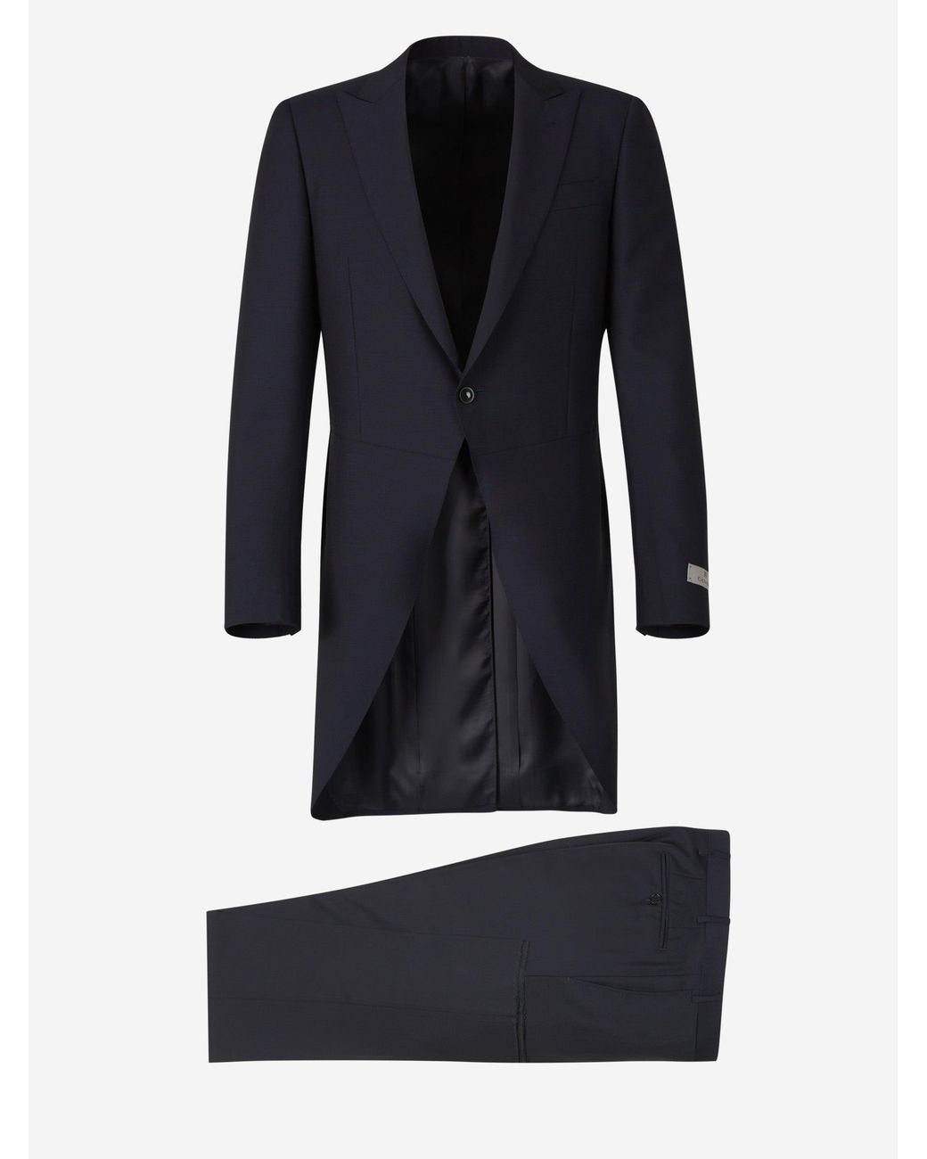 Canali Blue Plain Wool Suit for men