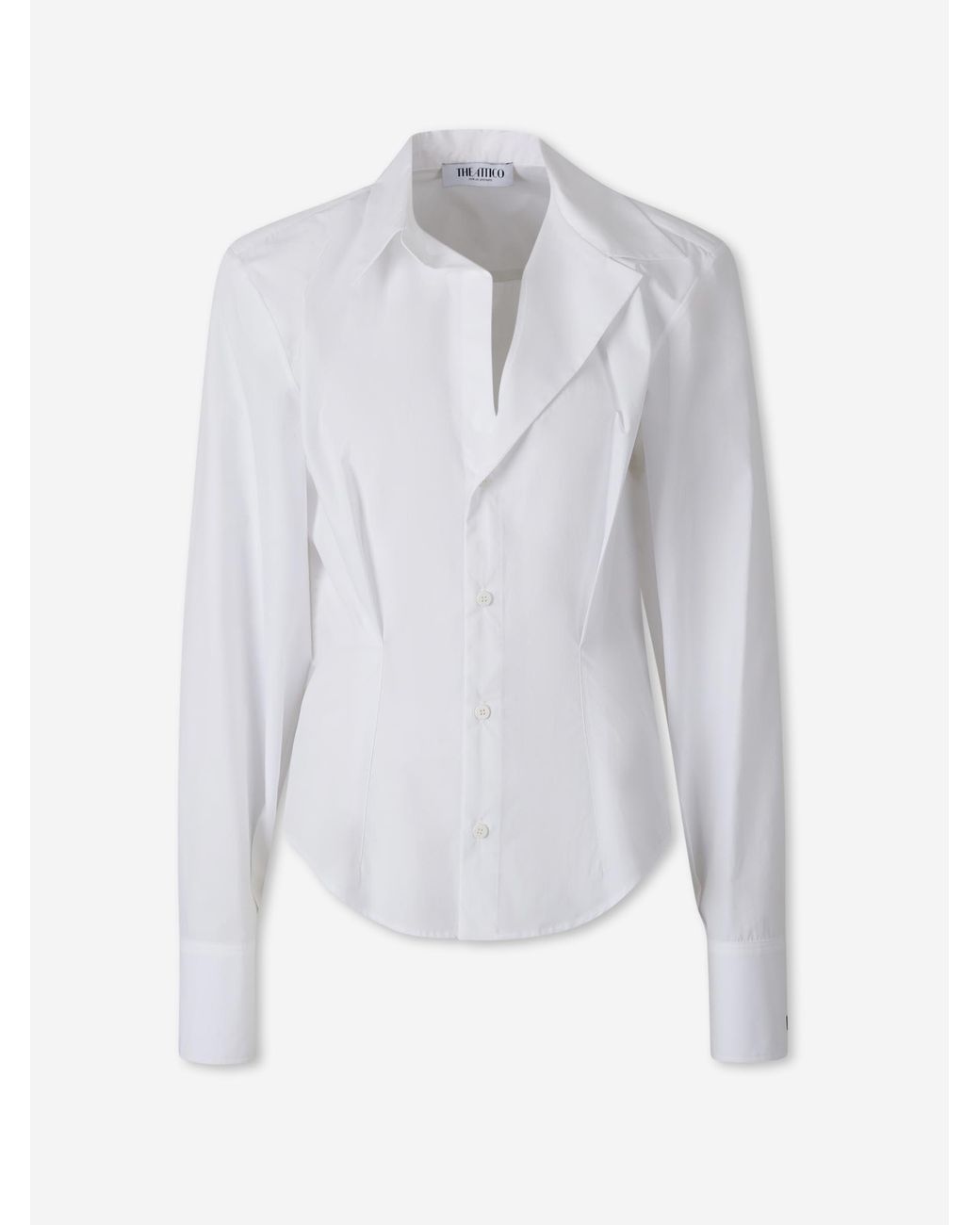 The Attico White Plain Cotton Shirt