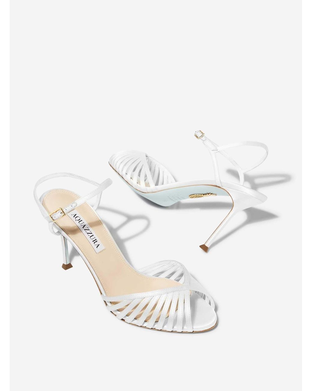 Aquazzura White Hold Me Sandals 85