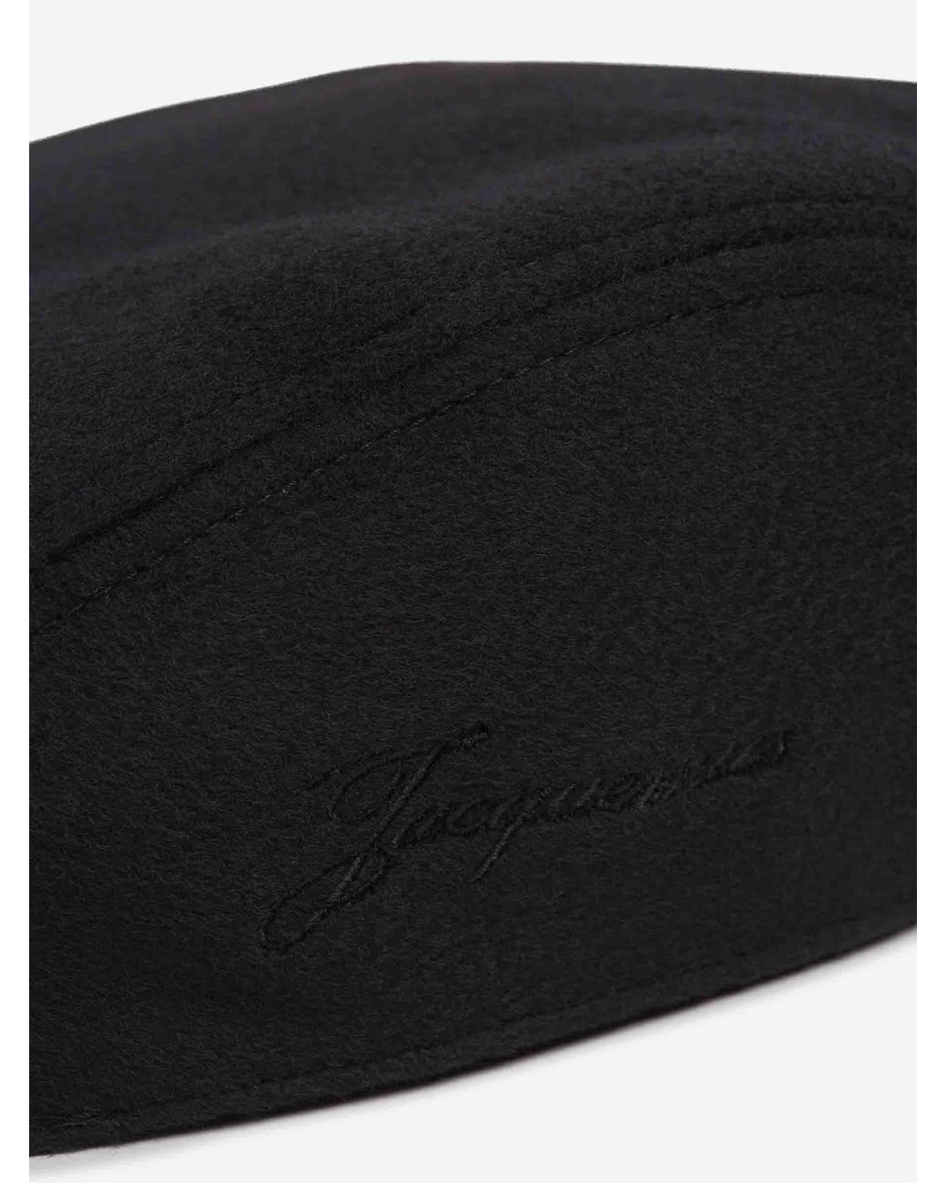Jacquemus Black Valerie's Beret for men
