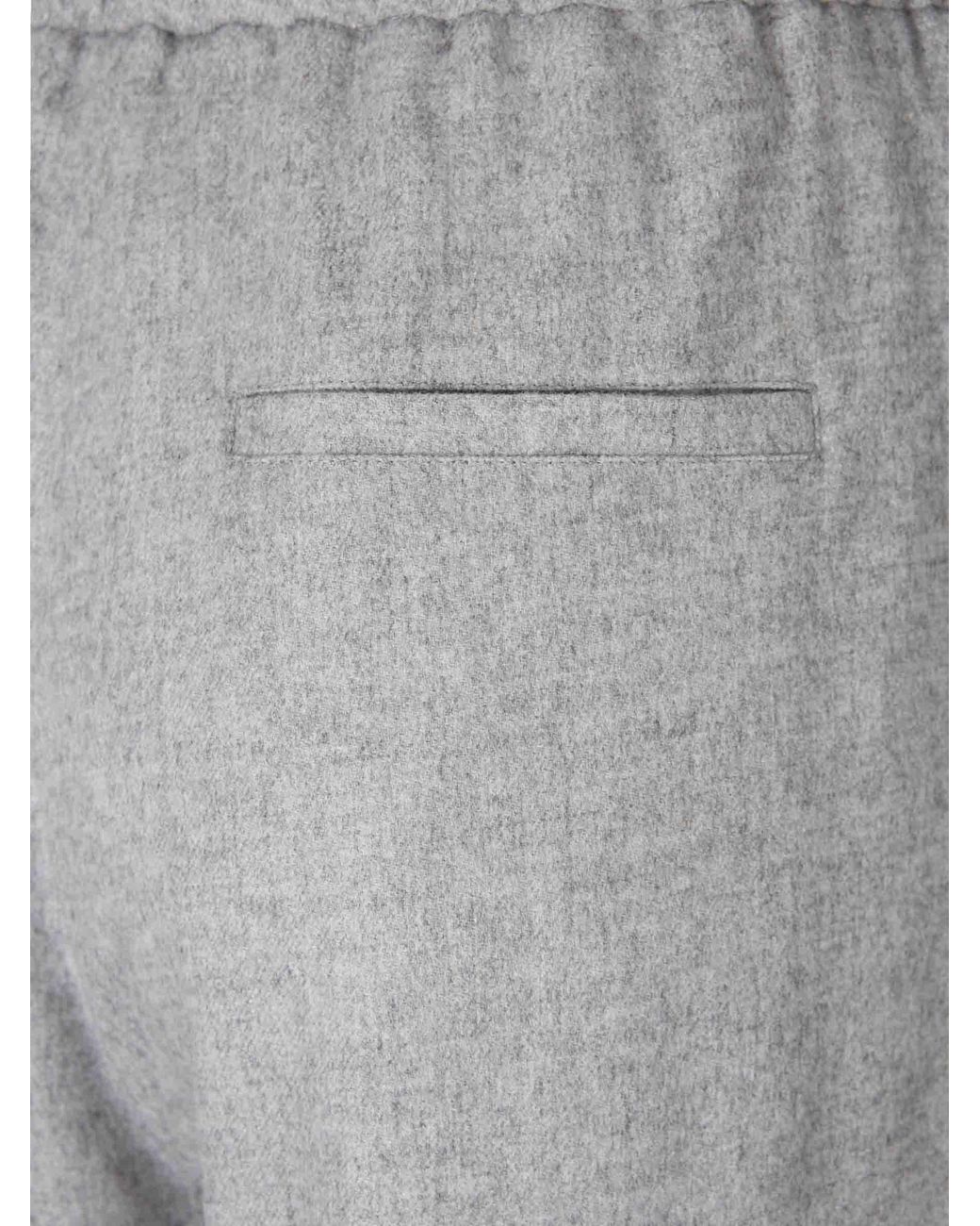 Herno Gray Silk Cashmere Dressy Pants