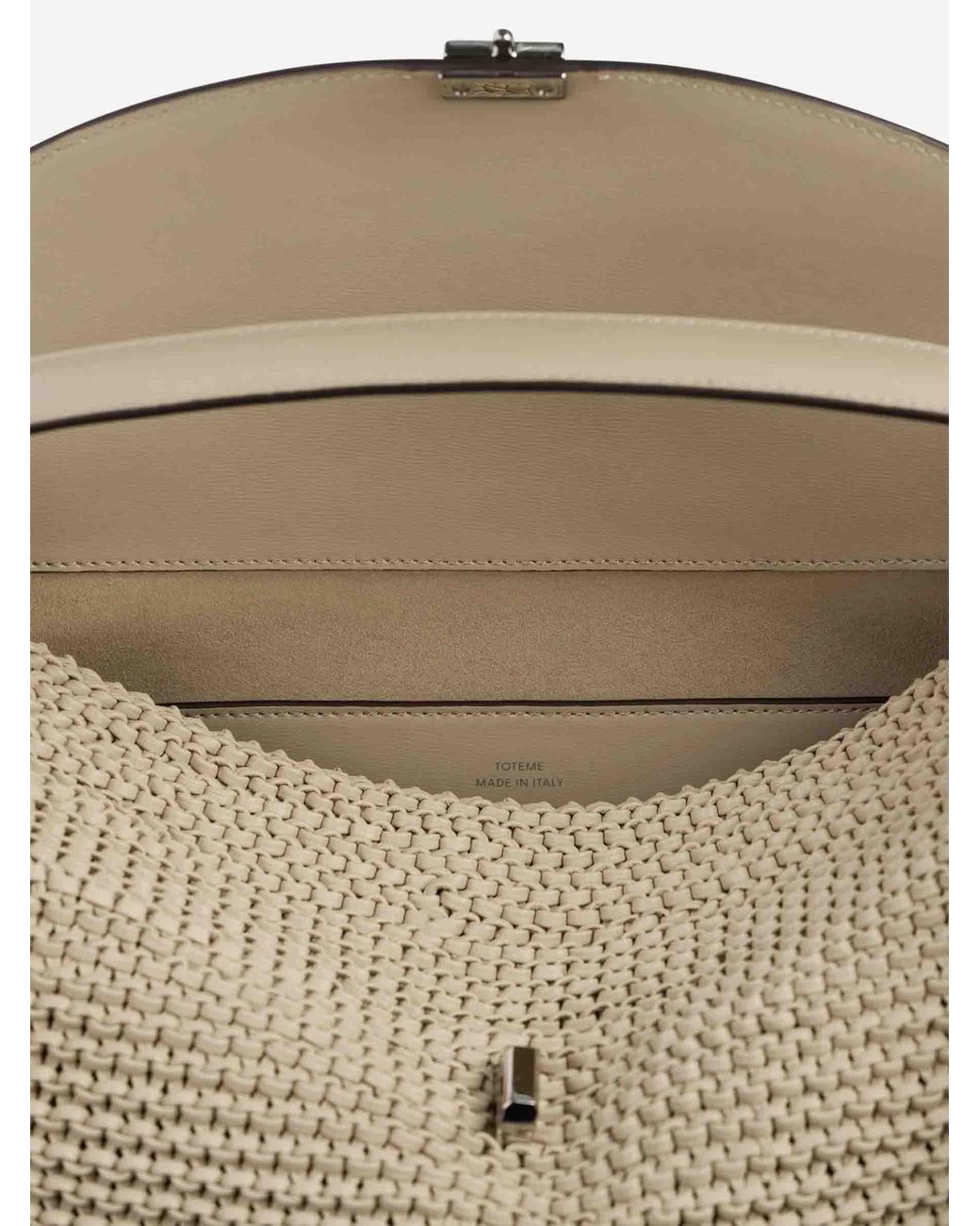 Totême Natural Braided T-Lock Bag