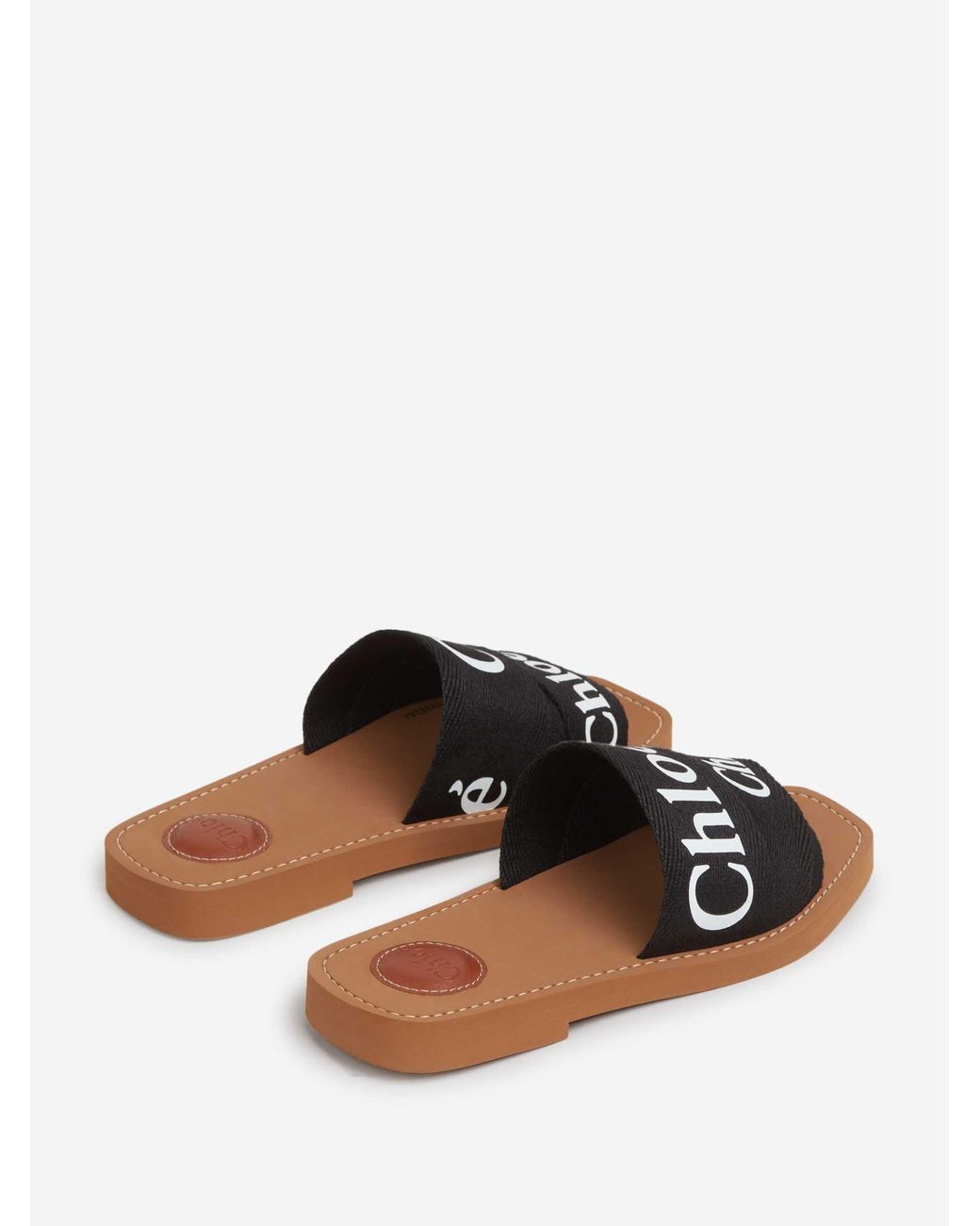 Chloé White Holzige Maultiere