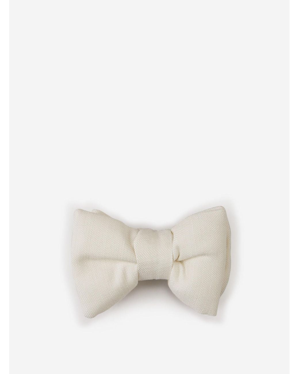 Tom Ford White Textured Silk Bow Tie for men