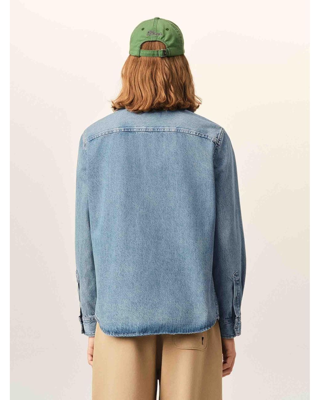 AMI Blue Denim Shirt Logo