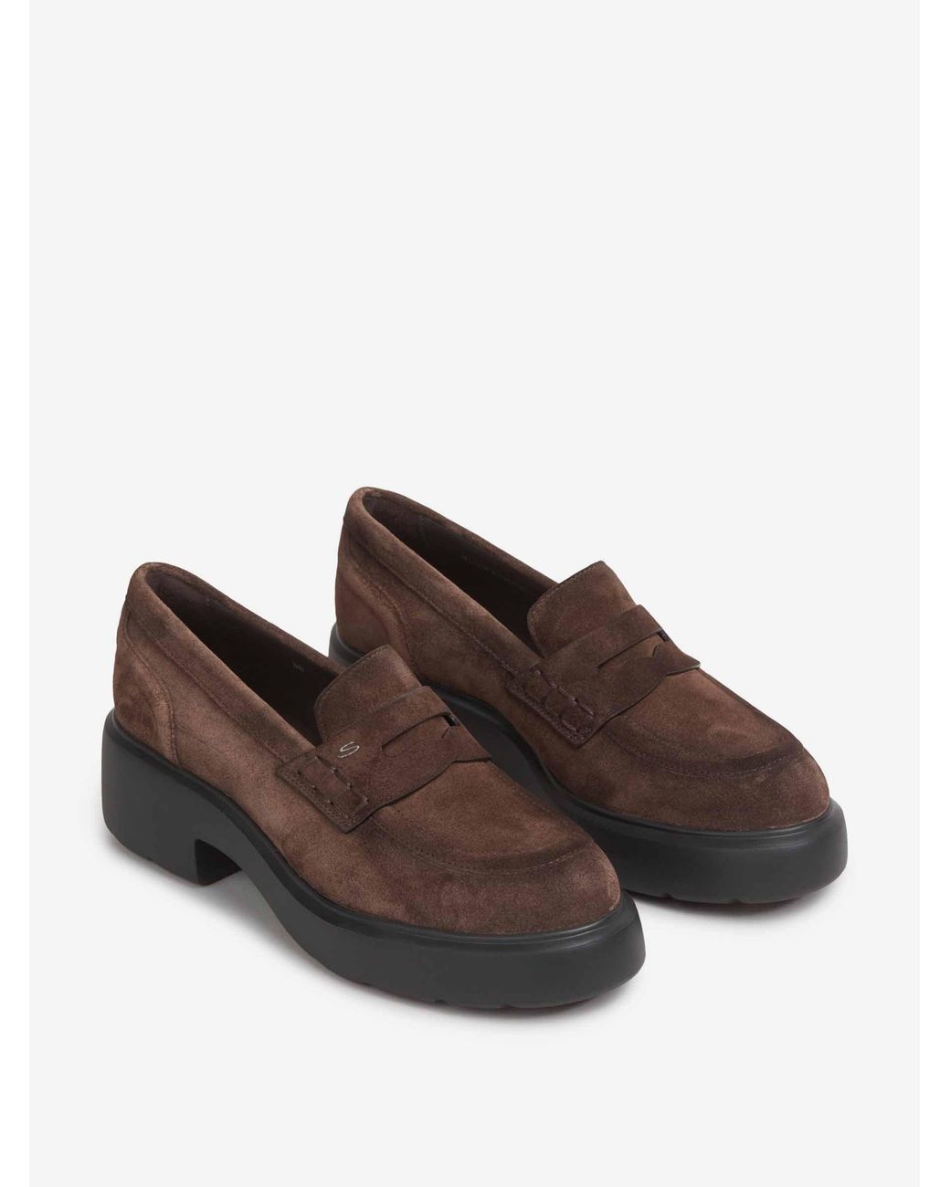Santoni Brown Easy Penny Loafer