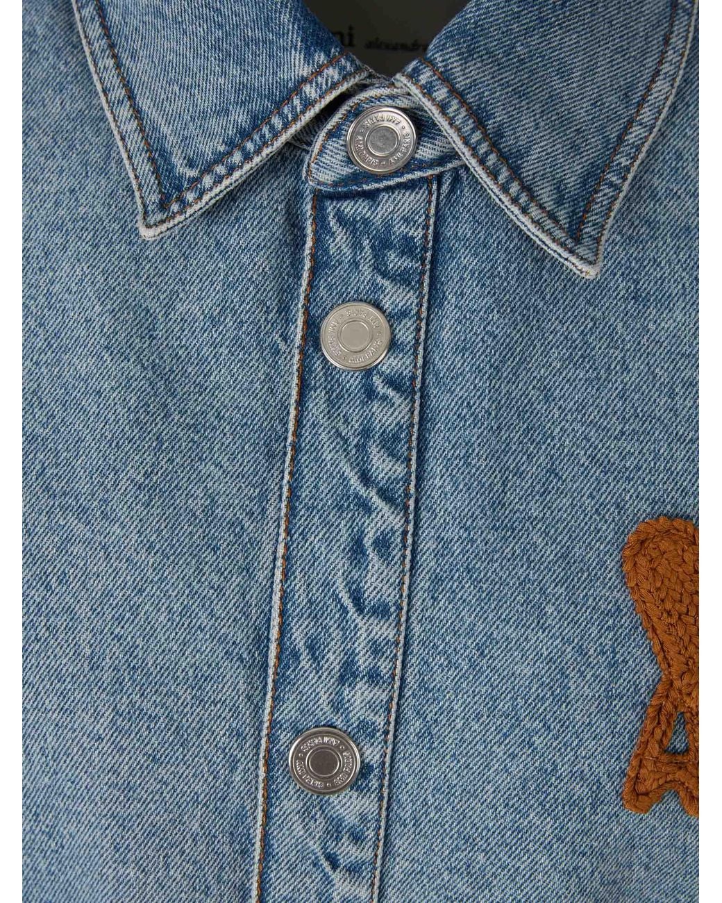 Sobrecamisa Denim AMI de color Blue