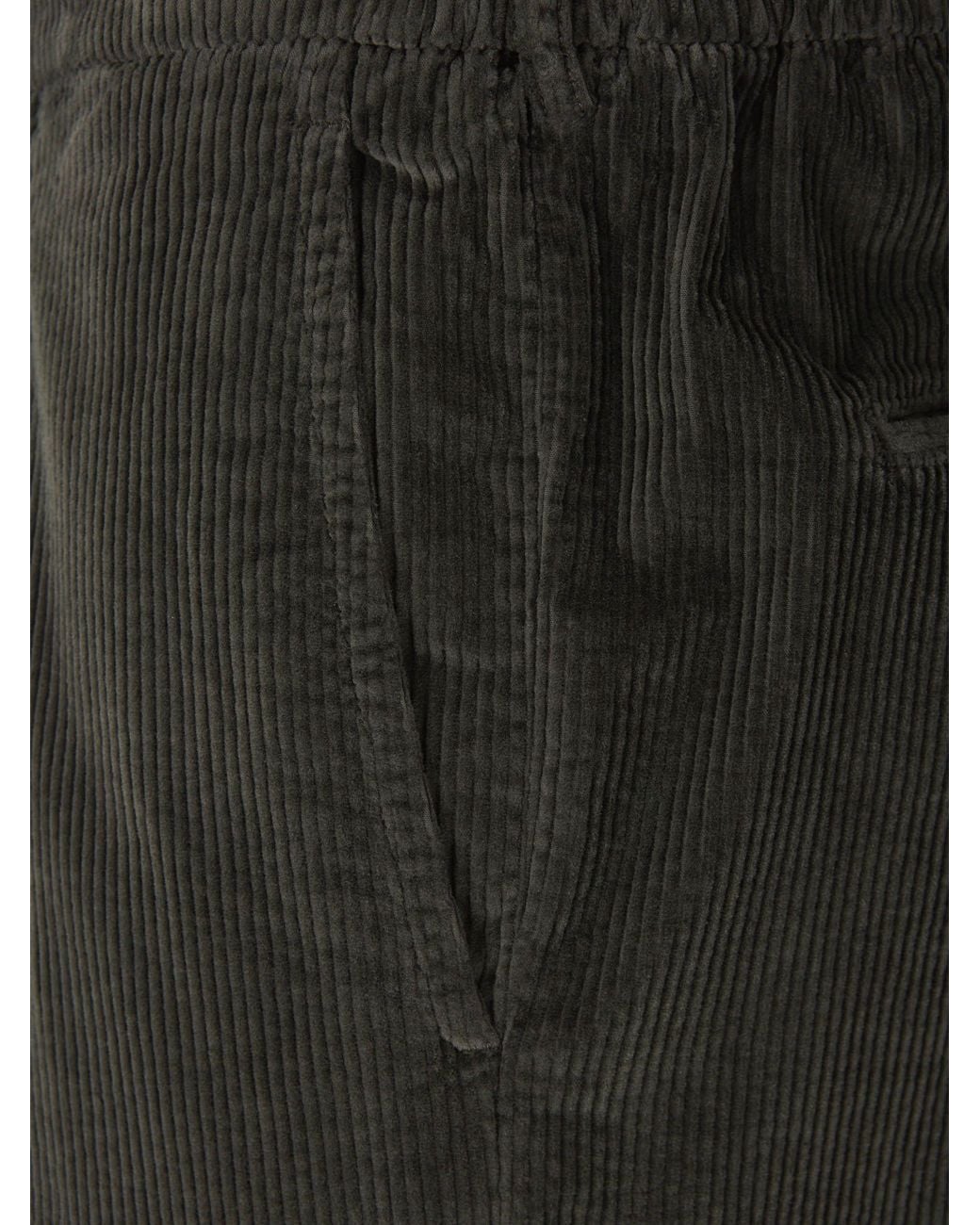 Marco Pescarolo Gray Corduroy Straight Leg Trousers for men