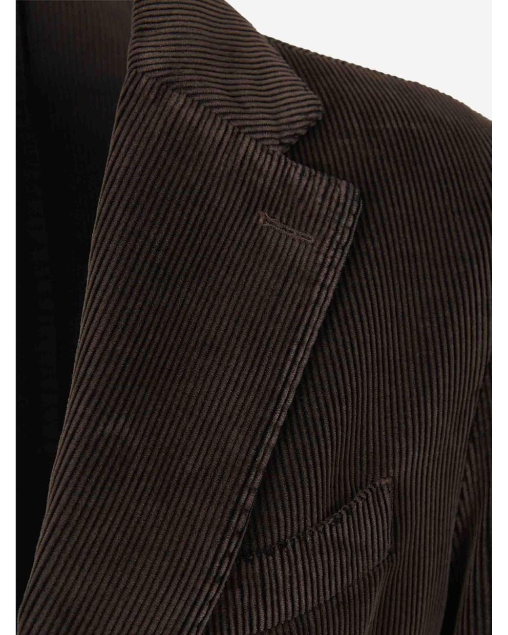 Santa Eulalia Black Blazer Straight Corduroy for men