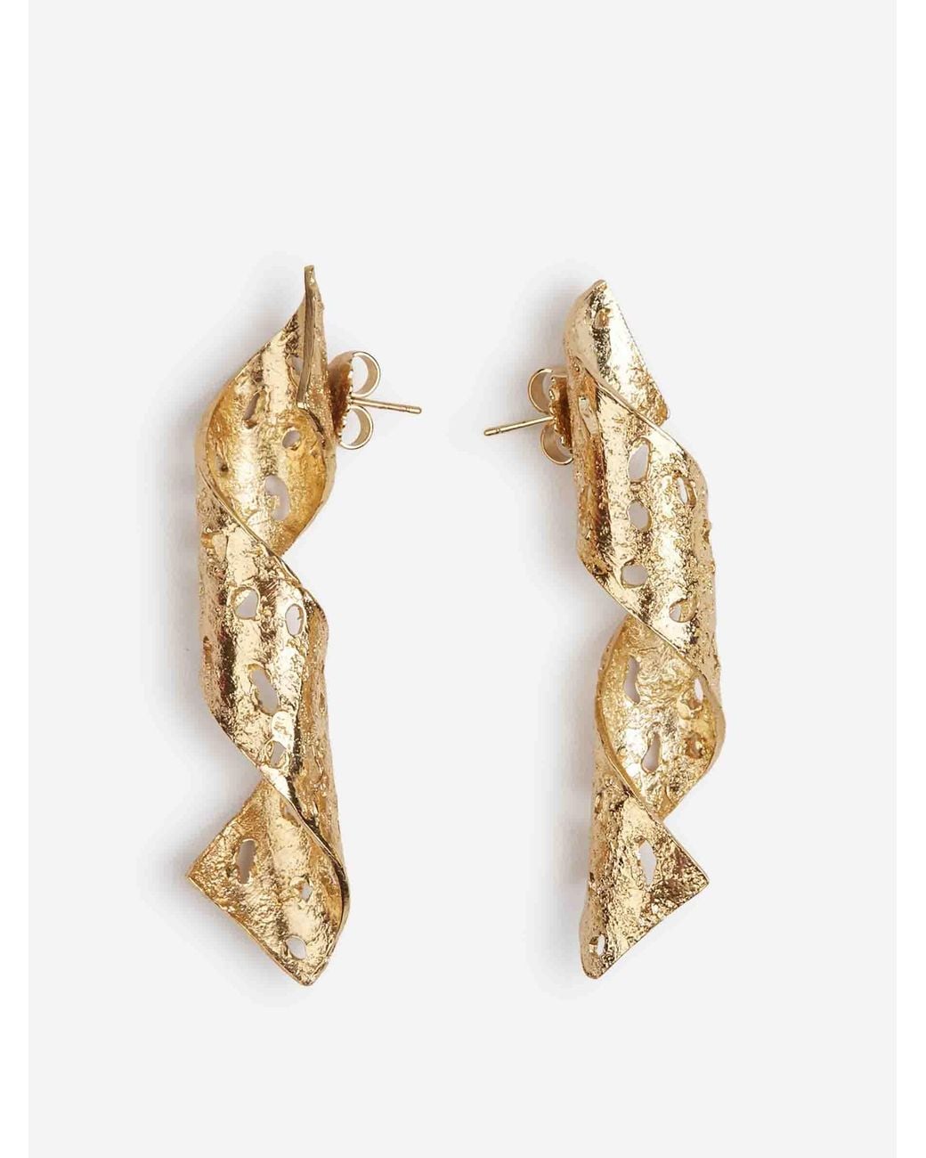 Paola Sighinolfi Metallic Ribbon Earrings