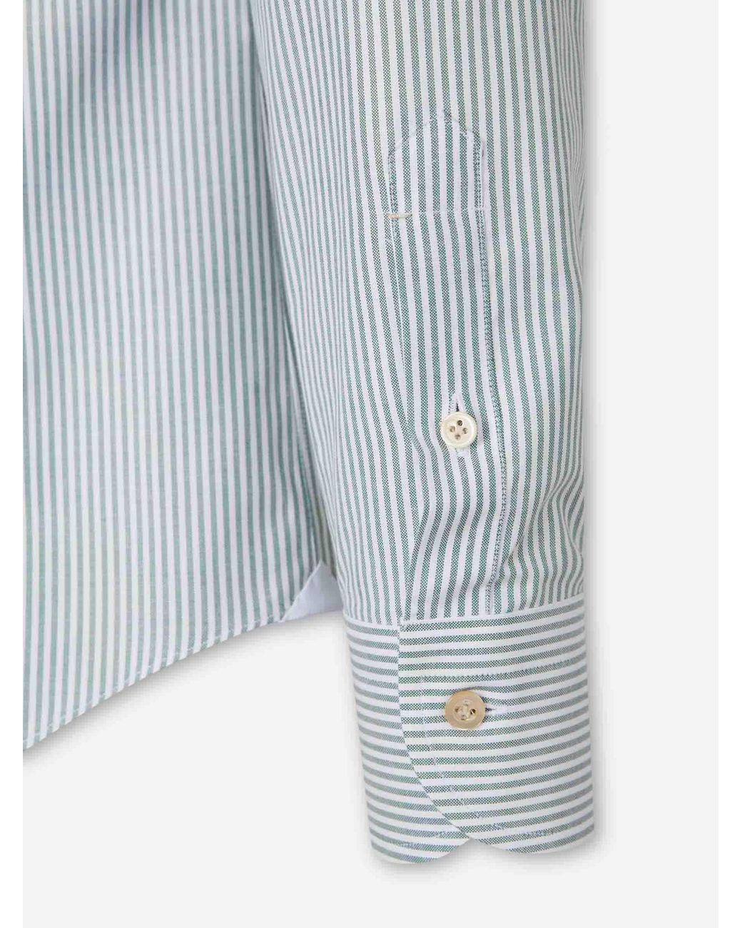 Camisa Listada Algodón Santa Eulalia de hombre de color Blue