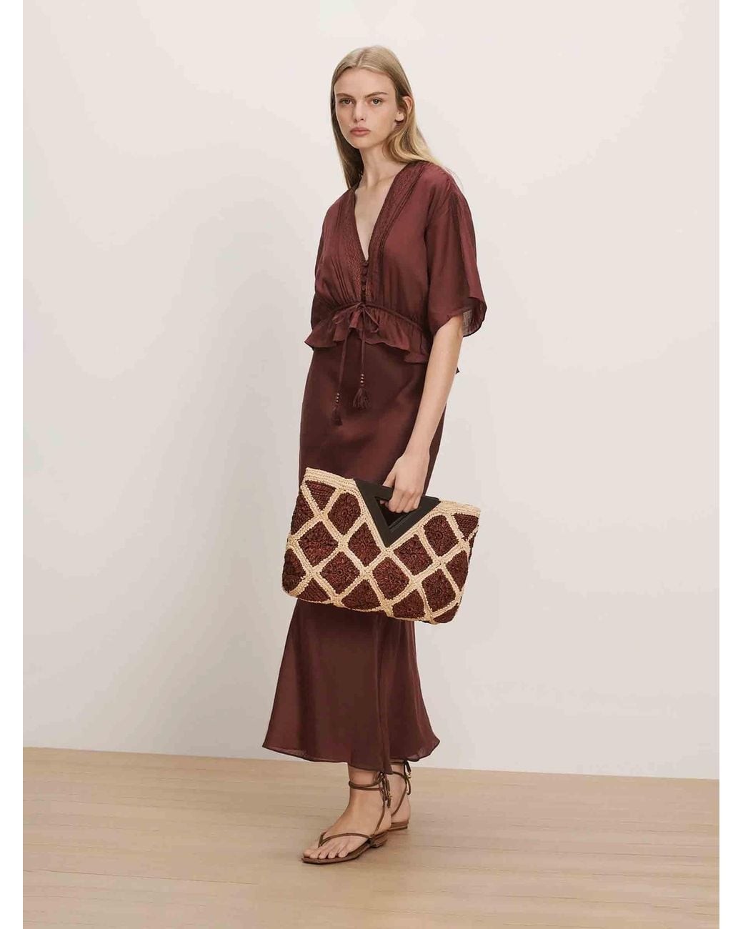 Veronica Beard Red Dominick Midi Dress
