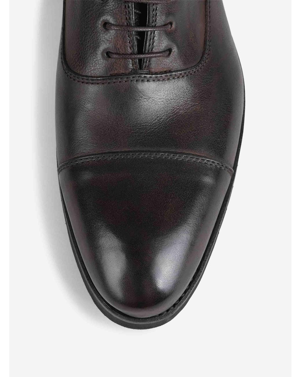 Bontoni Gray Savoia Leather Shoes for men