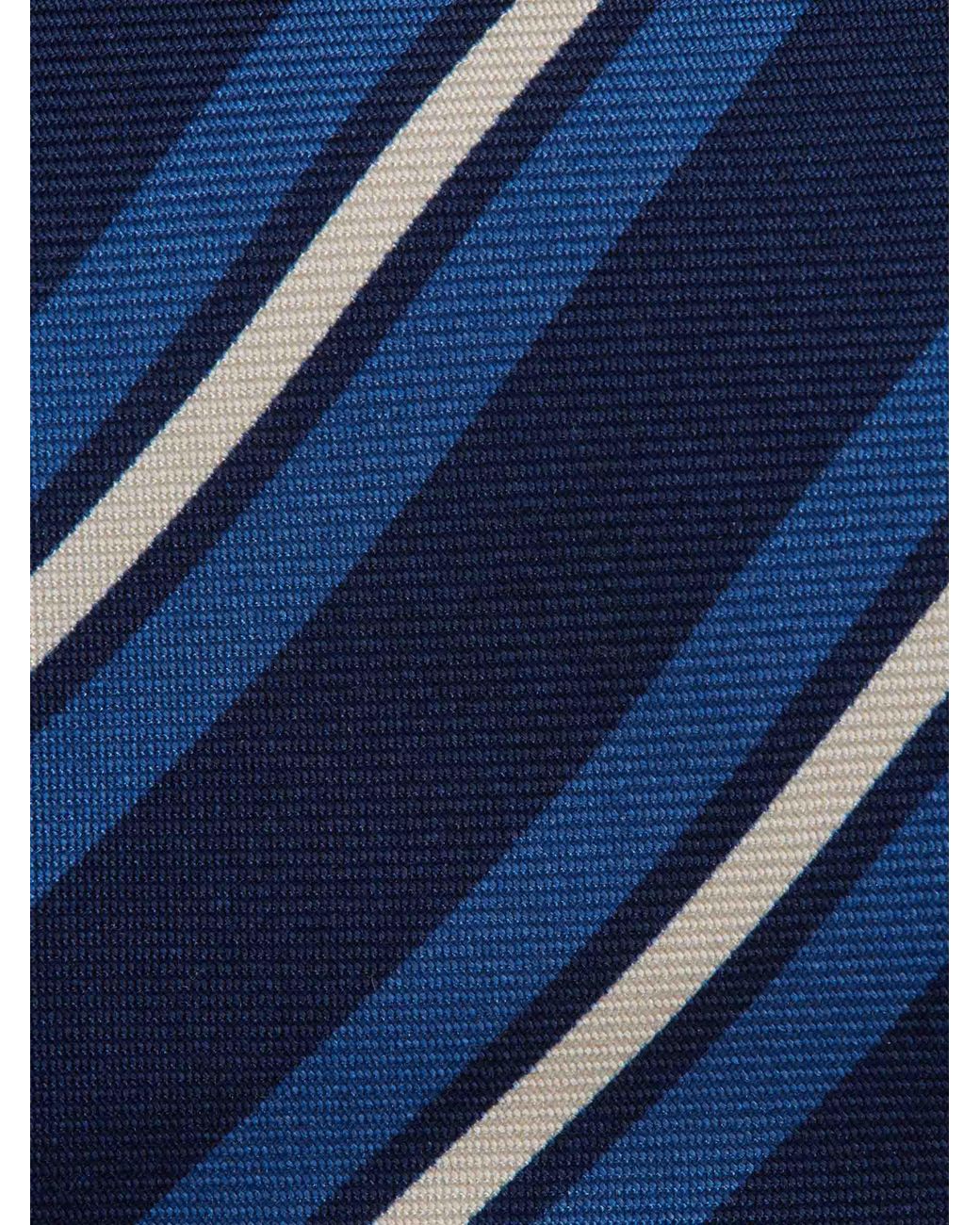 Santa Eulalia Blue Striped Silk Tie for men