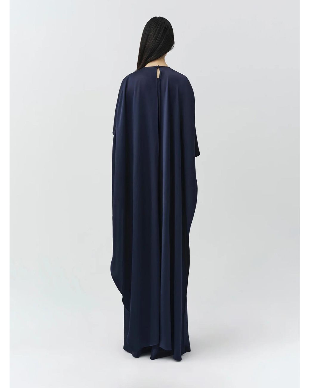Jonathan Simkhai Blue Satin Dress Cape