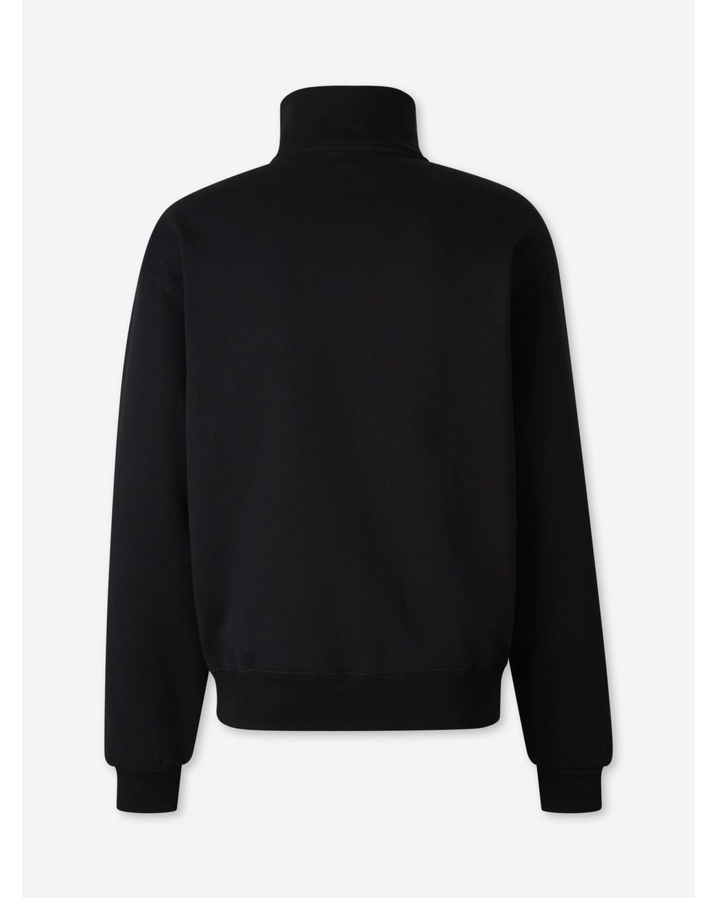 Jacquemus Black Grosgrain Zip-Up Sweatshirt for men