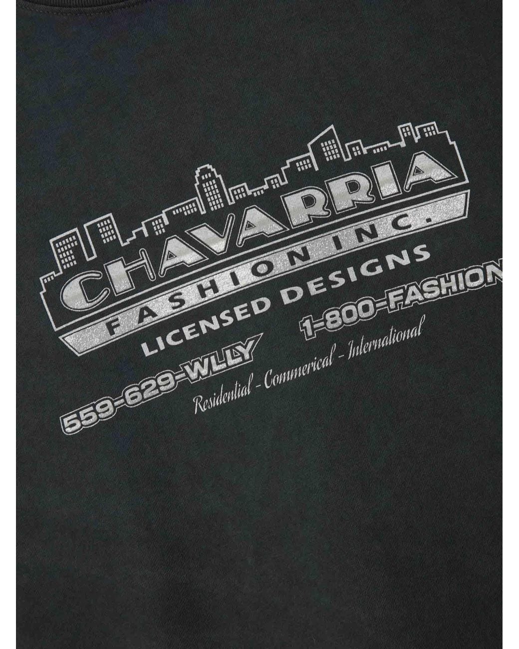 Willy Chavarria Black Long Sleeve T-Shirt for men