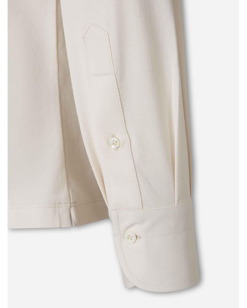 Brunello Cucinelli White Polo Knit Cotton for men
