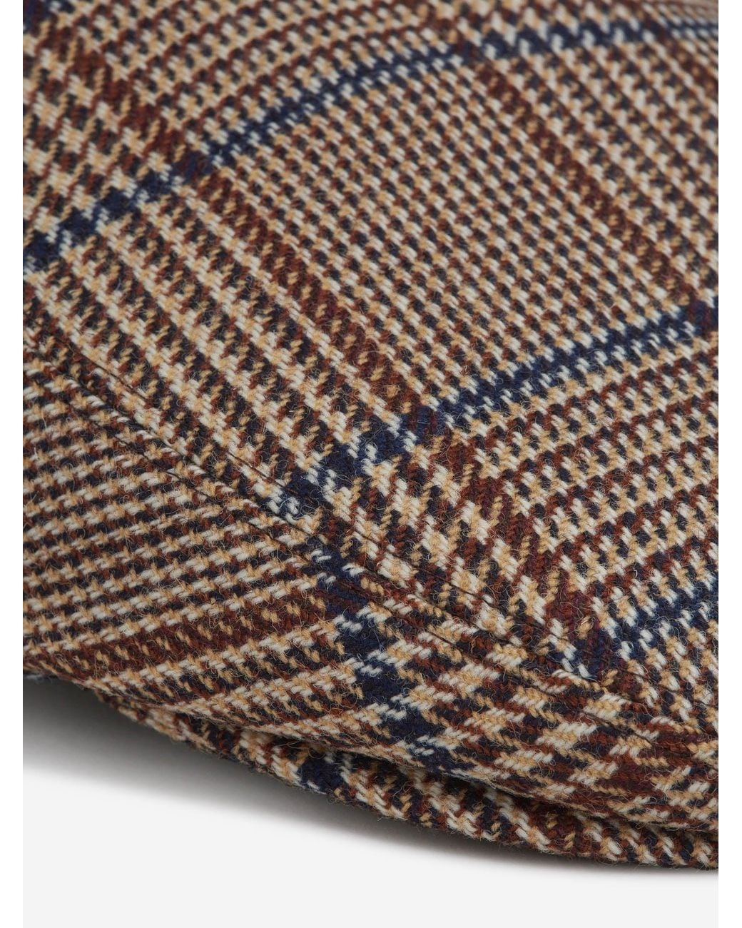 Lock & Hatters Brown Tweed Plaid Beret for men