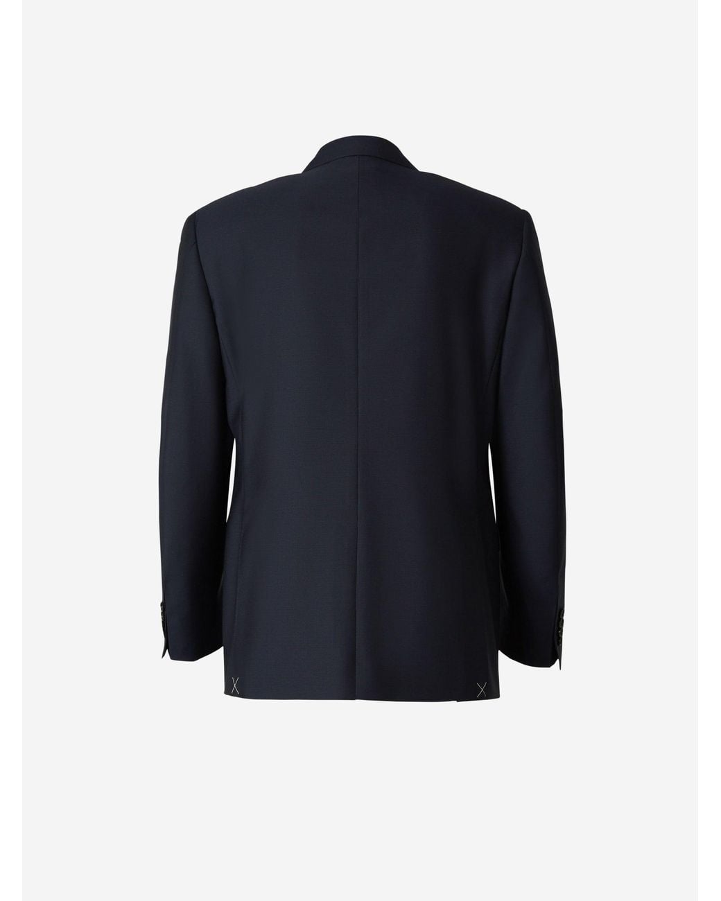 Canali Blue Plain Wool Suit for men