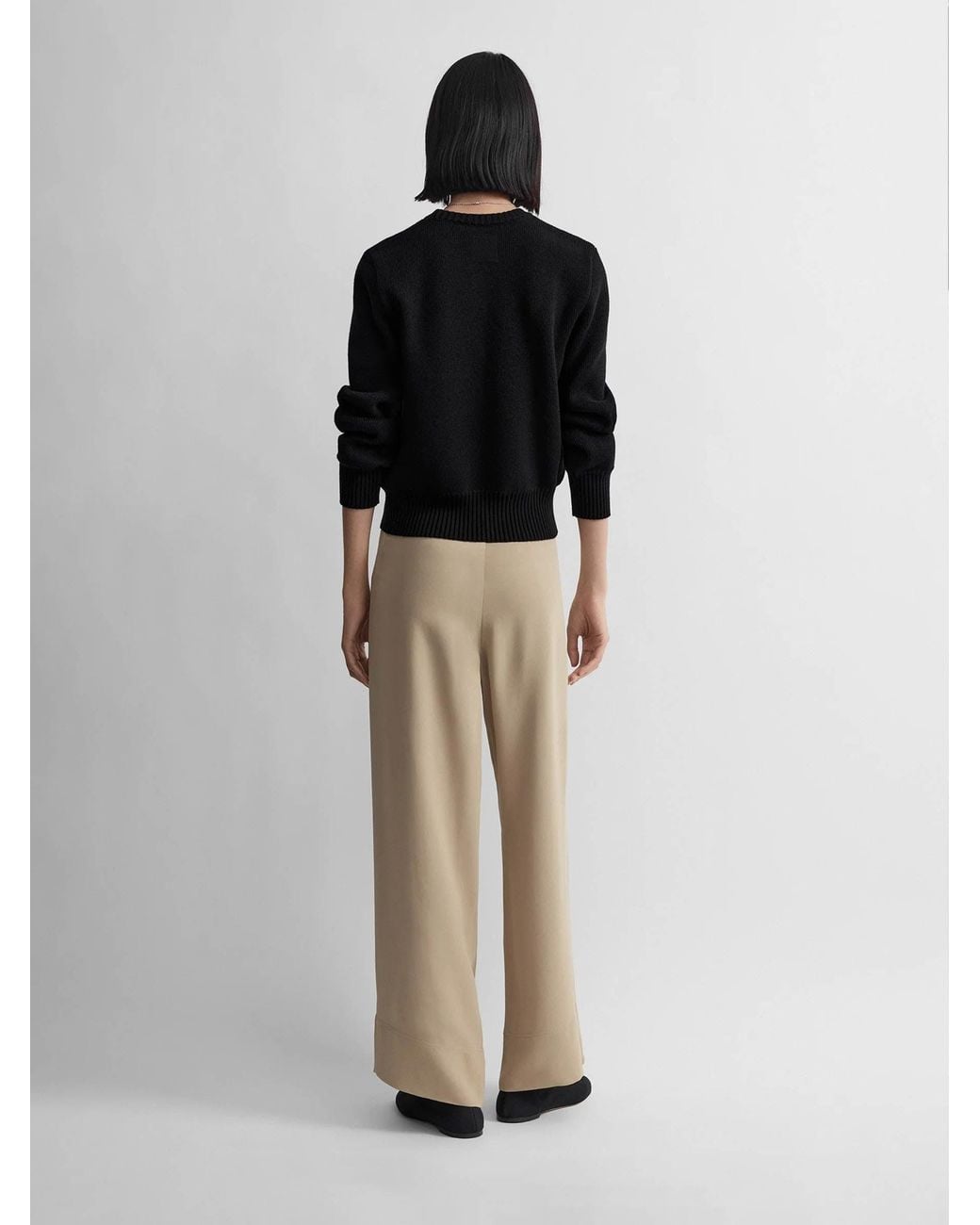 Totême Natural Viscose Wide Leg Trousers