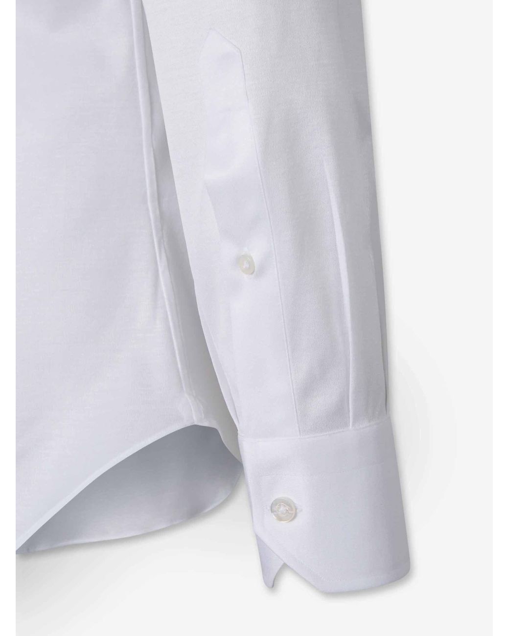 Fray White Micro Knit Shirt for men