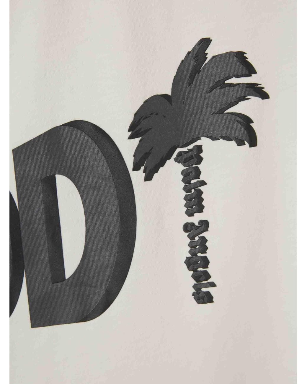 Palm Angels White Short Sleeve T-Shirt for men