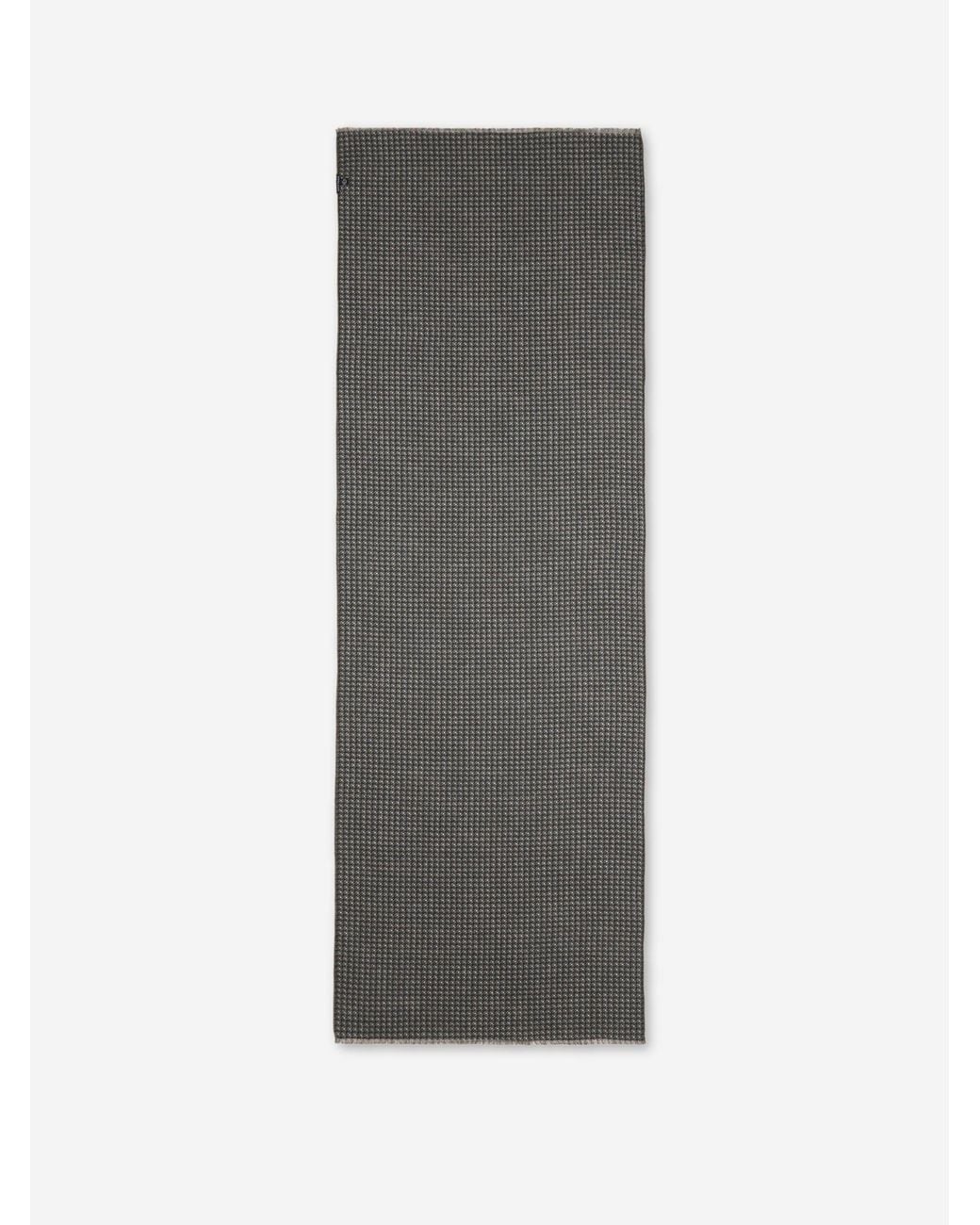 Santa Eulalia Gray Printed Wool Scarf for men