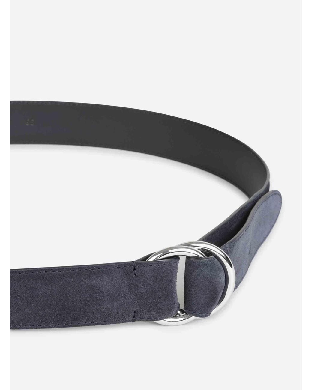 Santa Eulalia Blue Leather Belt for men