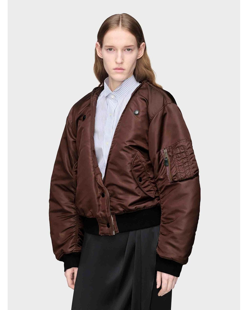 Maison Margiela Brown Reversible Bomber Jacket