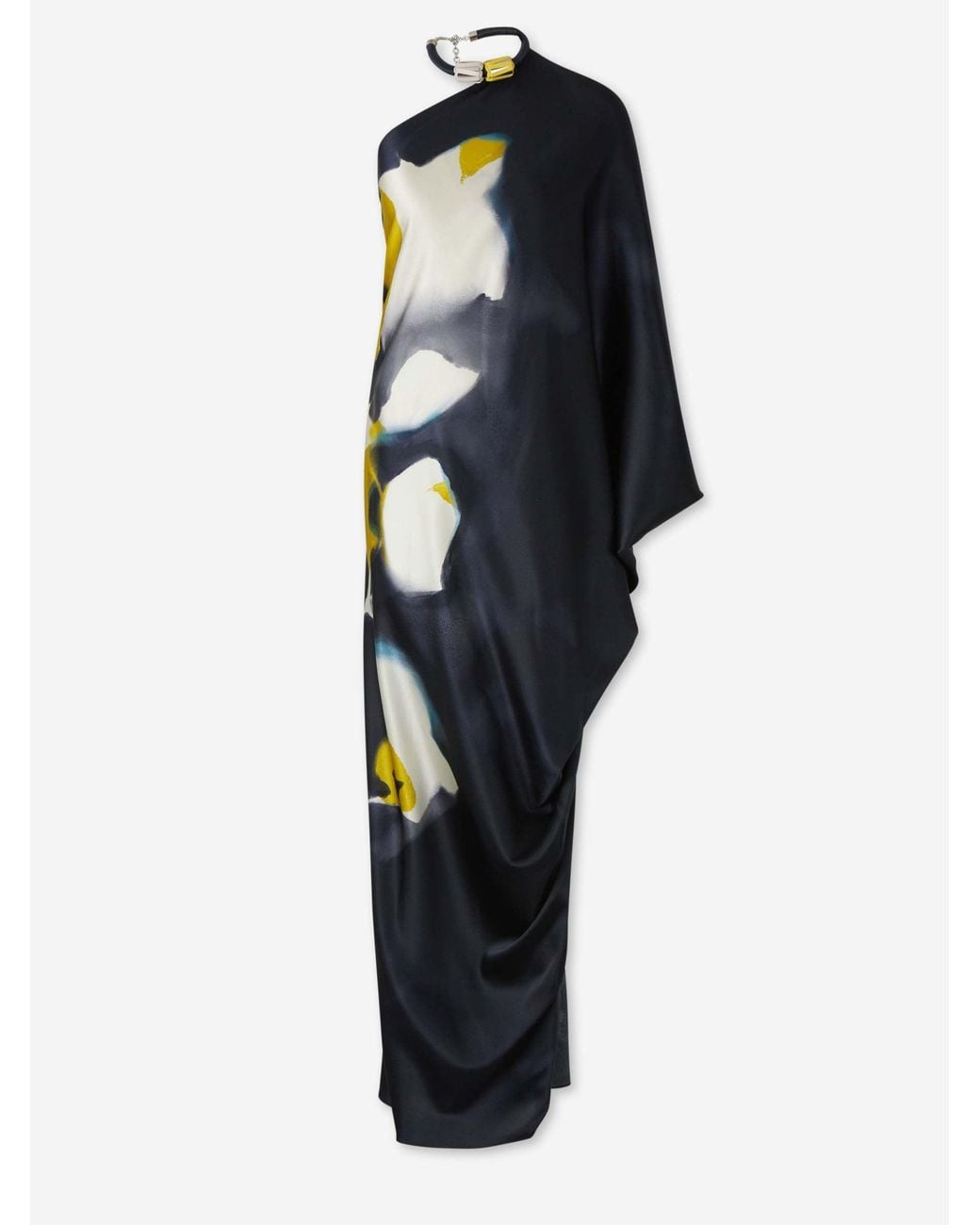 Silvia Tcherassi Blue Asymmetrical Neckline Dress