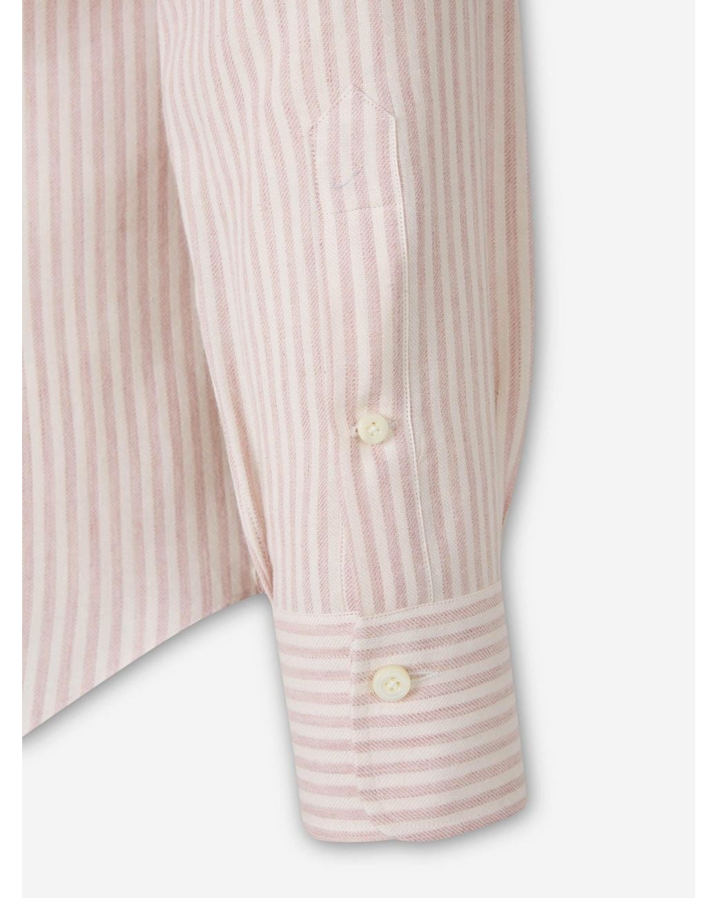Santa Eulalia Pink Striped Cotton Shirt for men